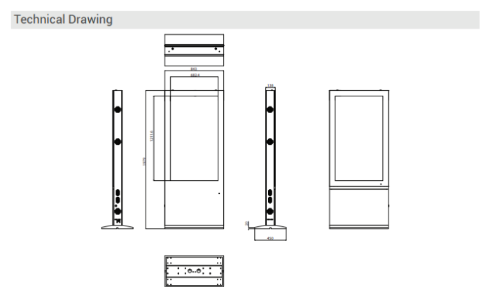 55" DOUBLE SIDED FREESTANDING SLIM SCREEN - Image 13