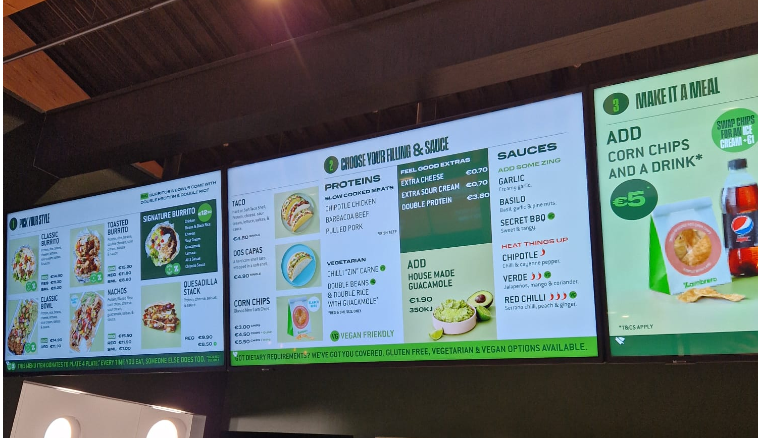 Network menu screens