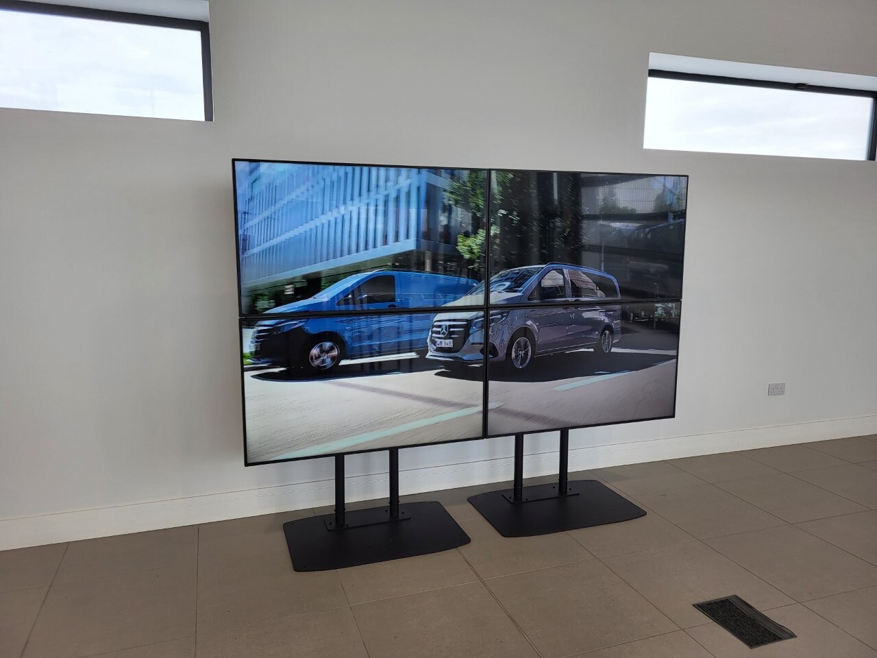Showroom video wall