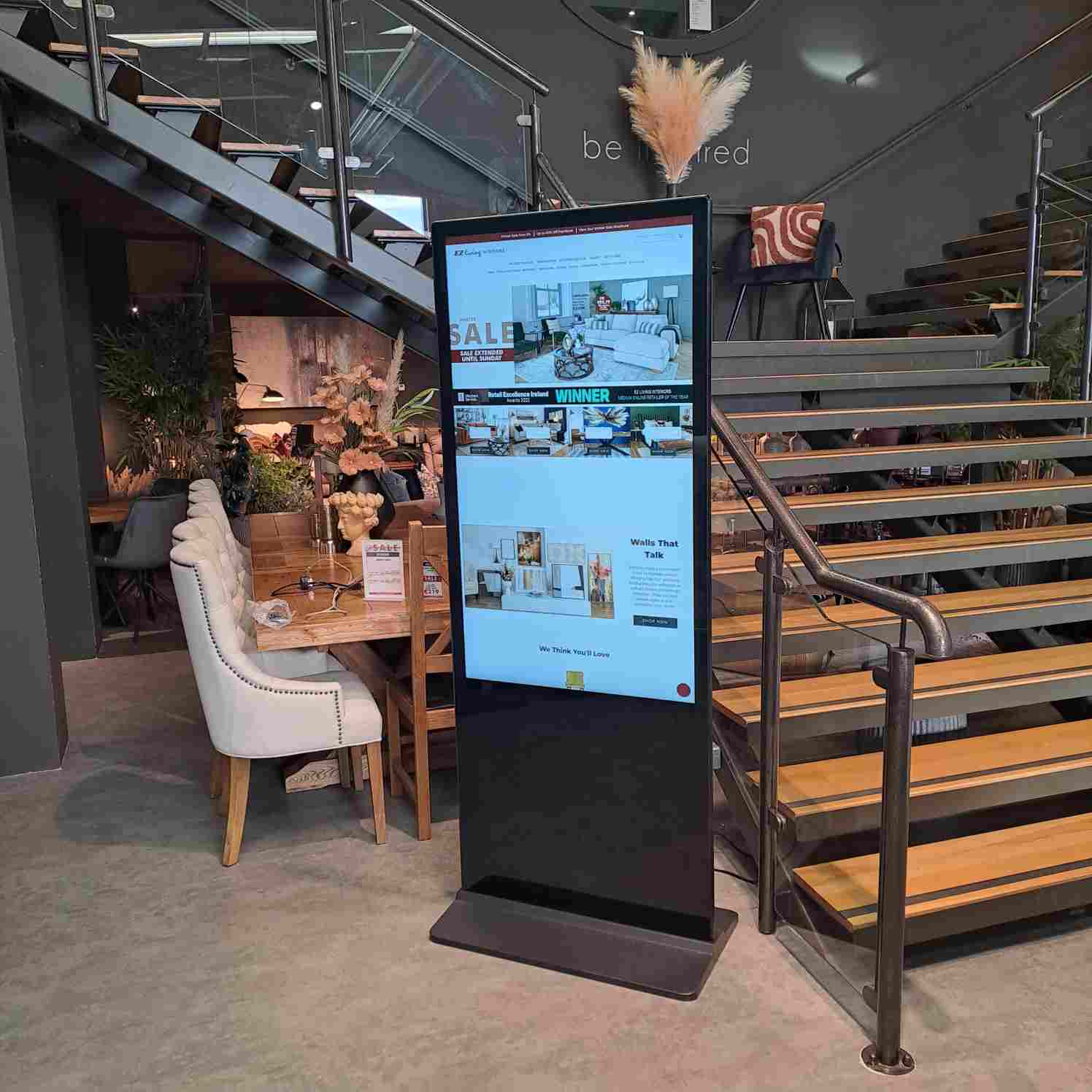 Freestanding digital poster